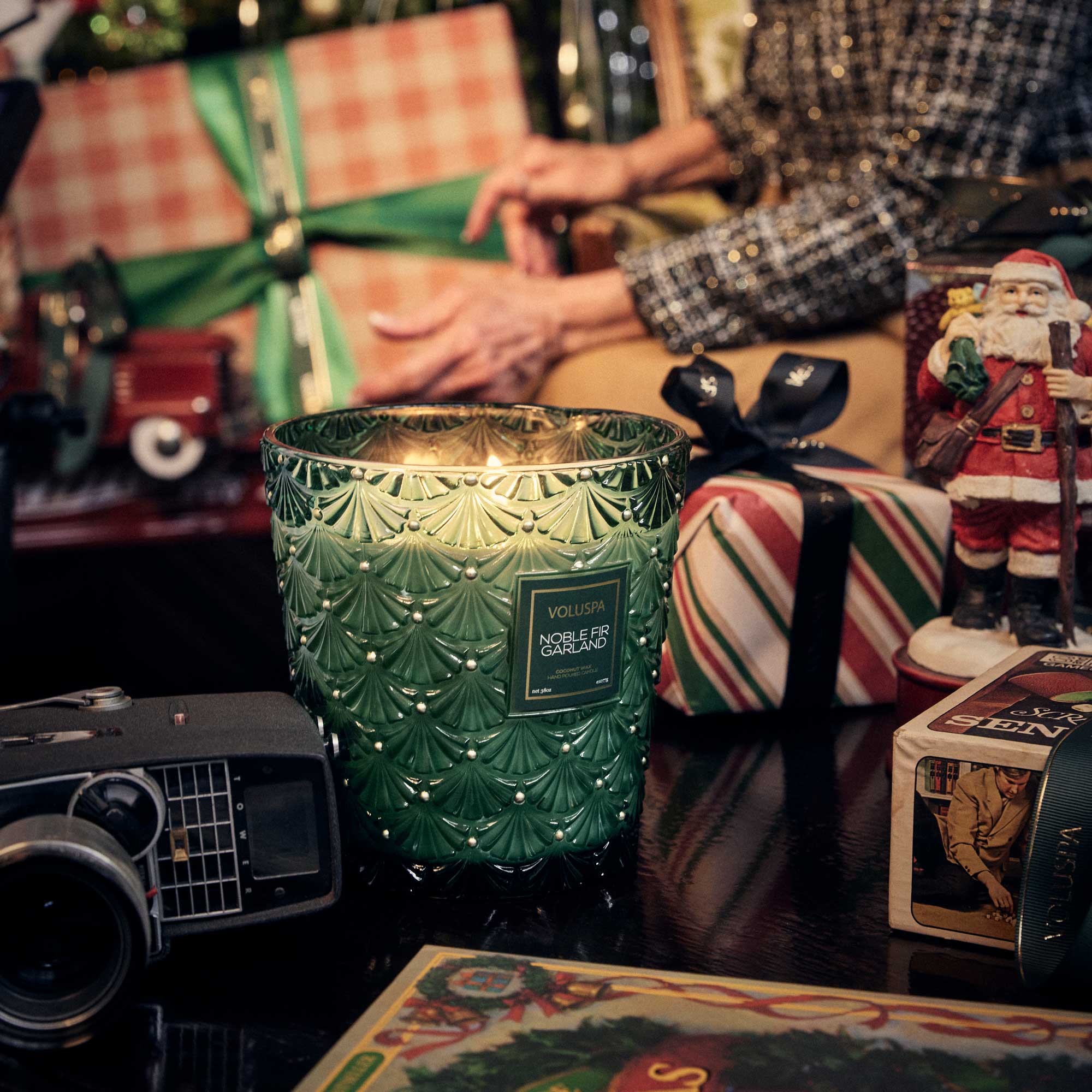 Noble Fir Garland - 3 Wick Hearth Candle - Image 2