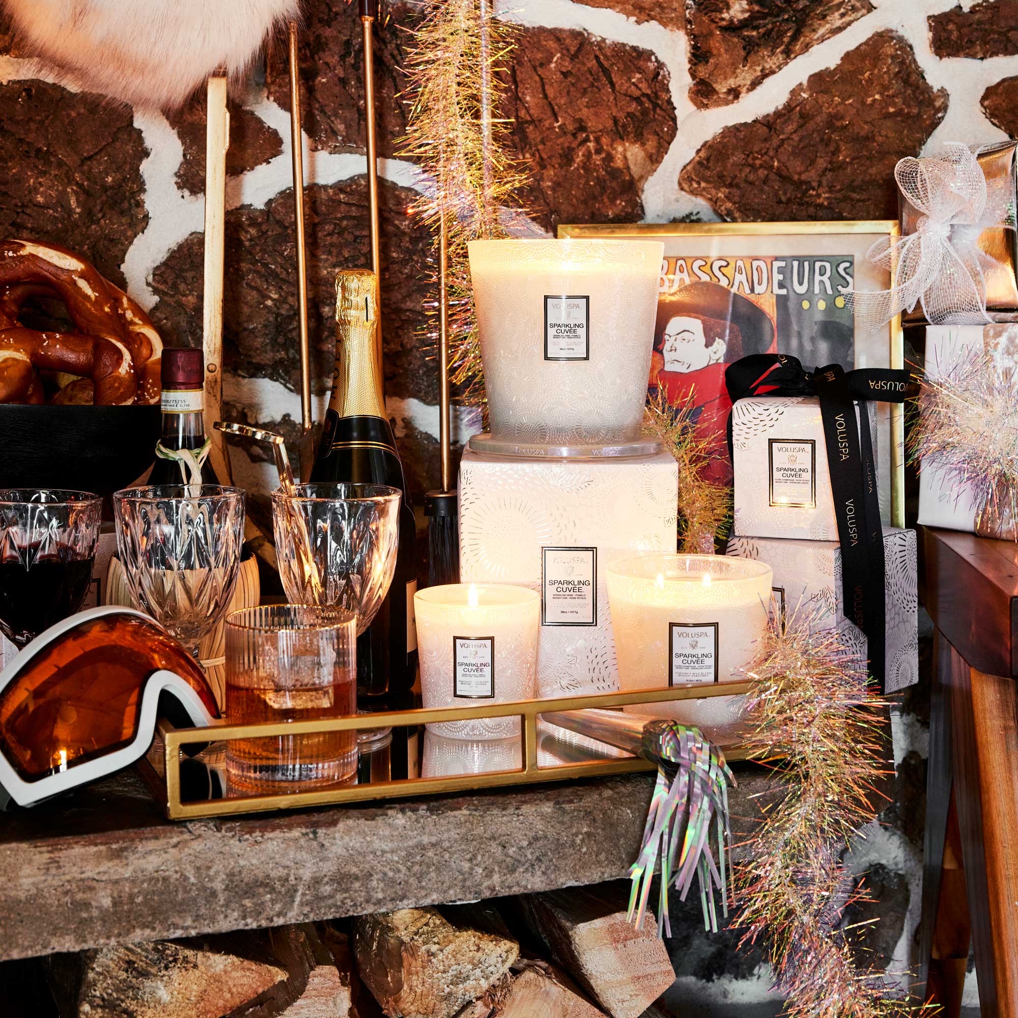 Sparkling CuvéE - 3 Wick Hearth Candle - Image 2