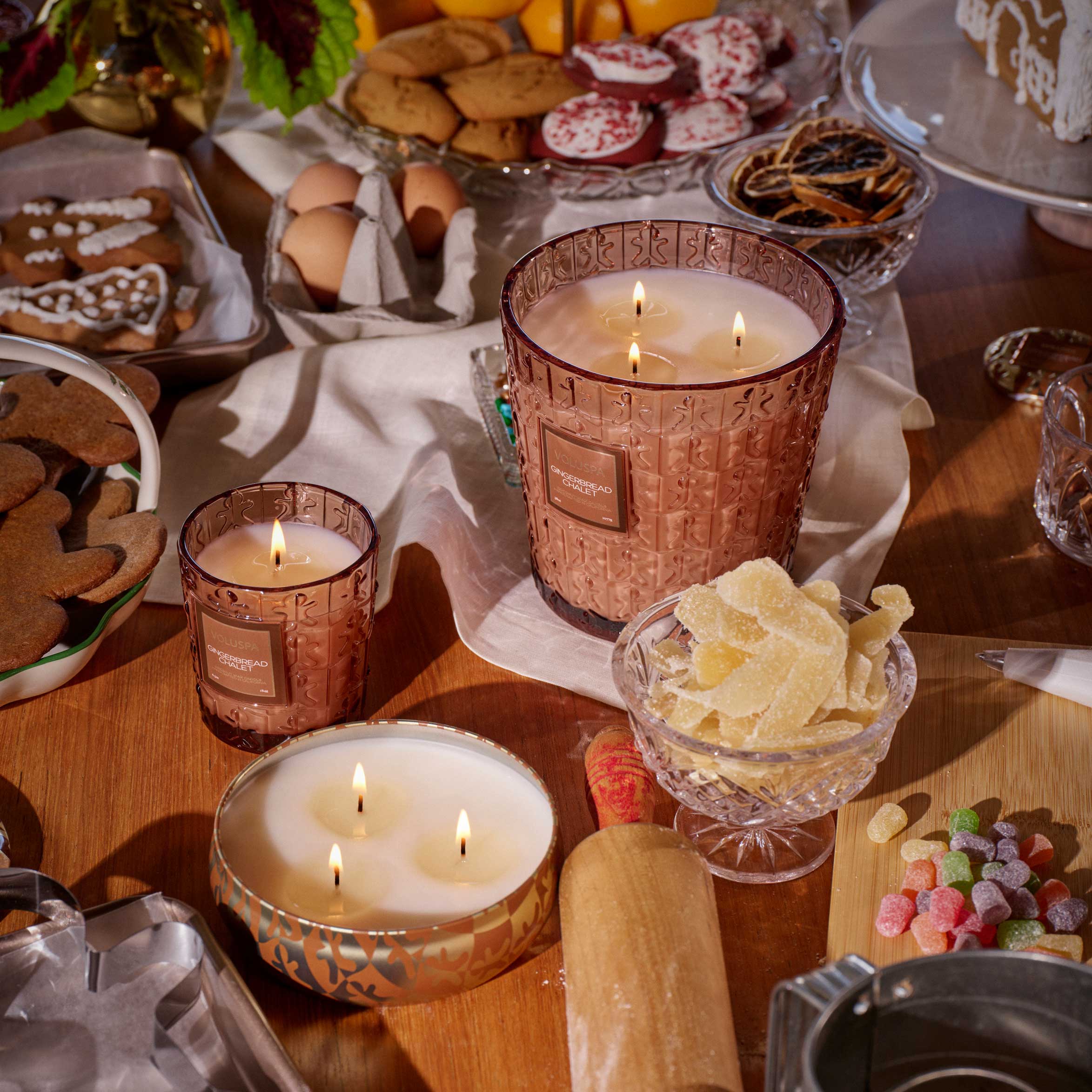 Gingerbread Chalet - 3 Wick Hearth Candle - Image 2