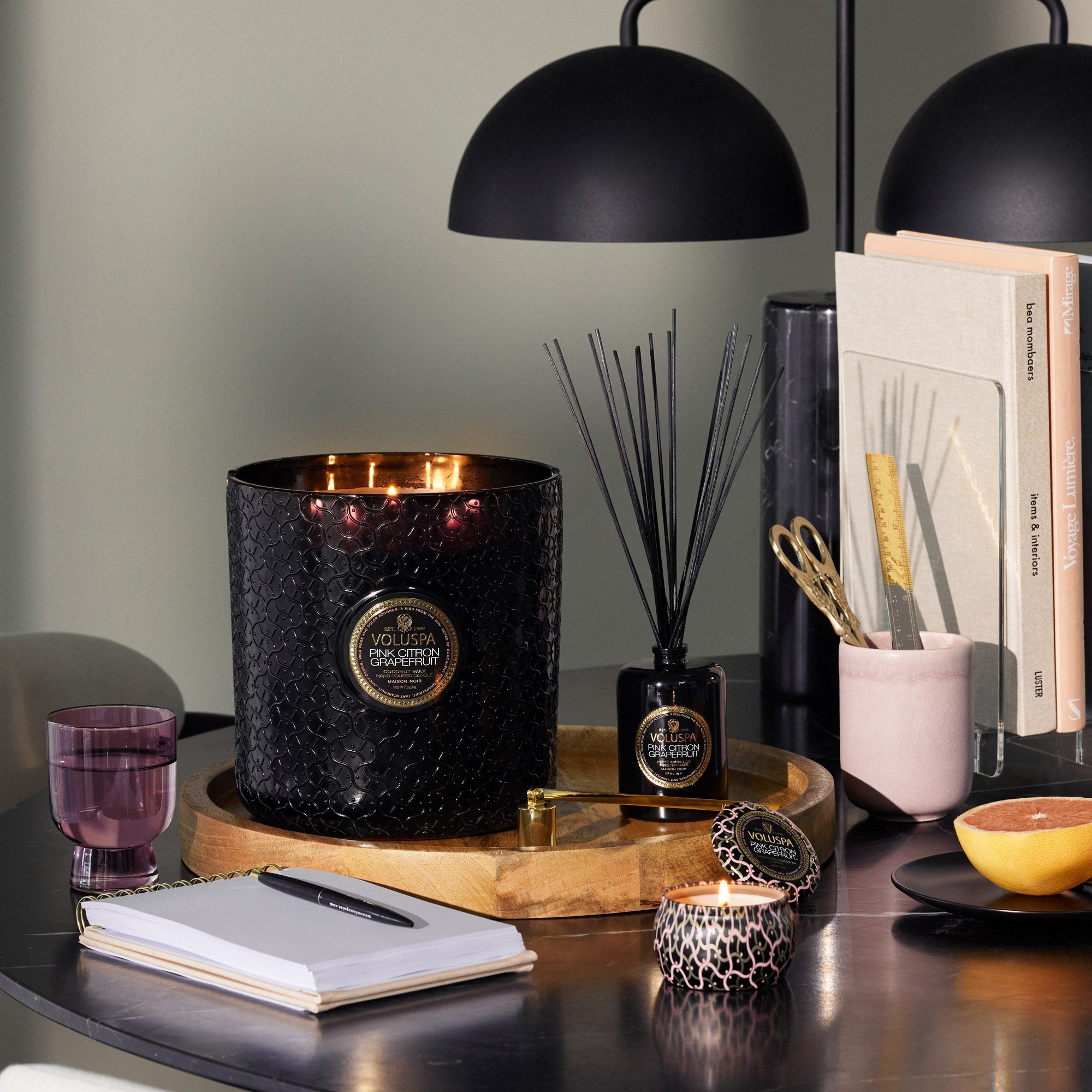 Pink Citron Grapefruit - 5 Wick Hearth Candle - Image 2