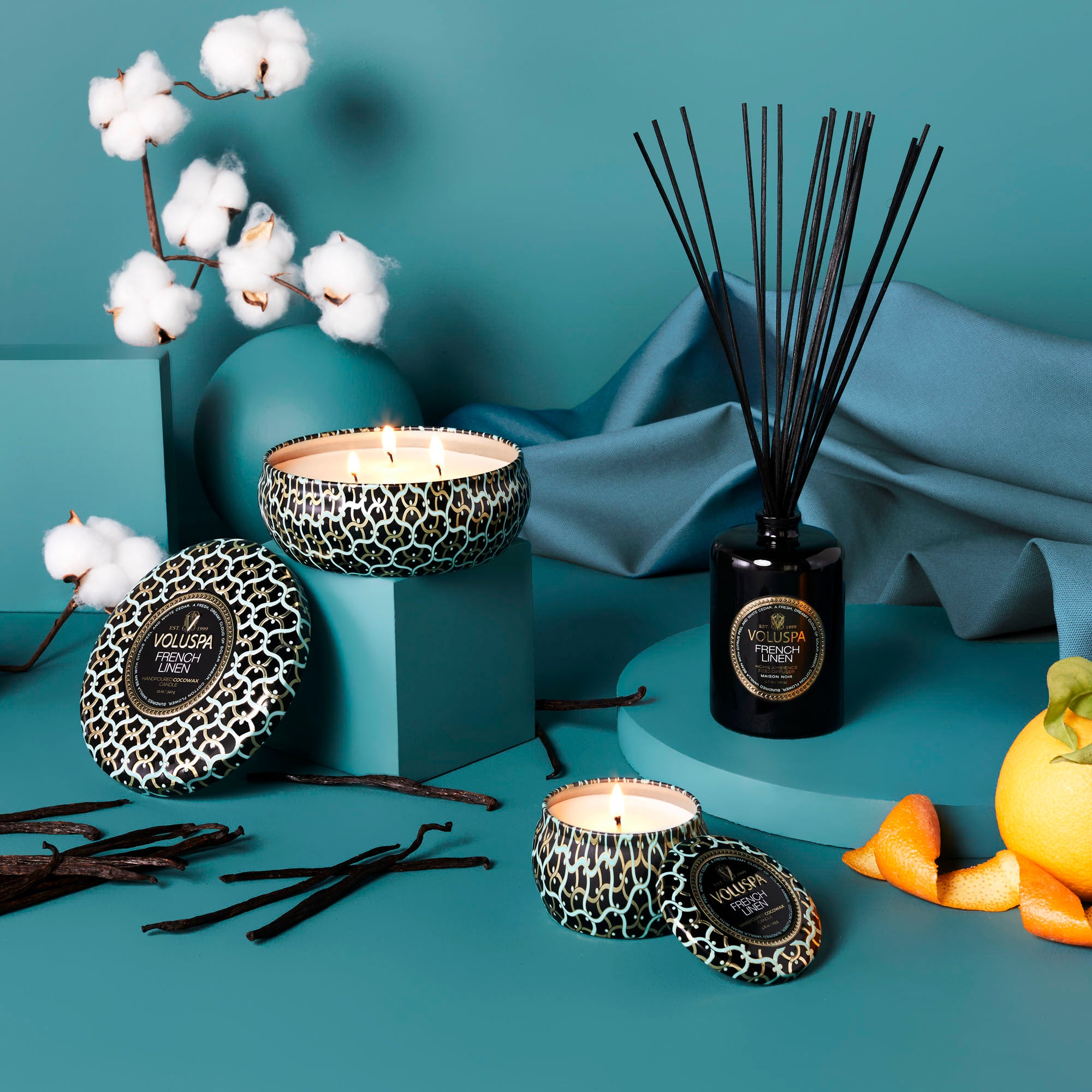 French Linen - Mini Tin Candle - Image 2