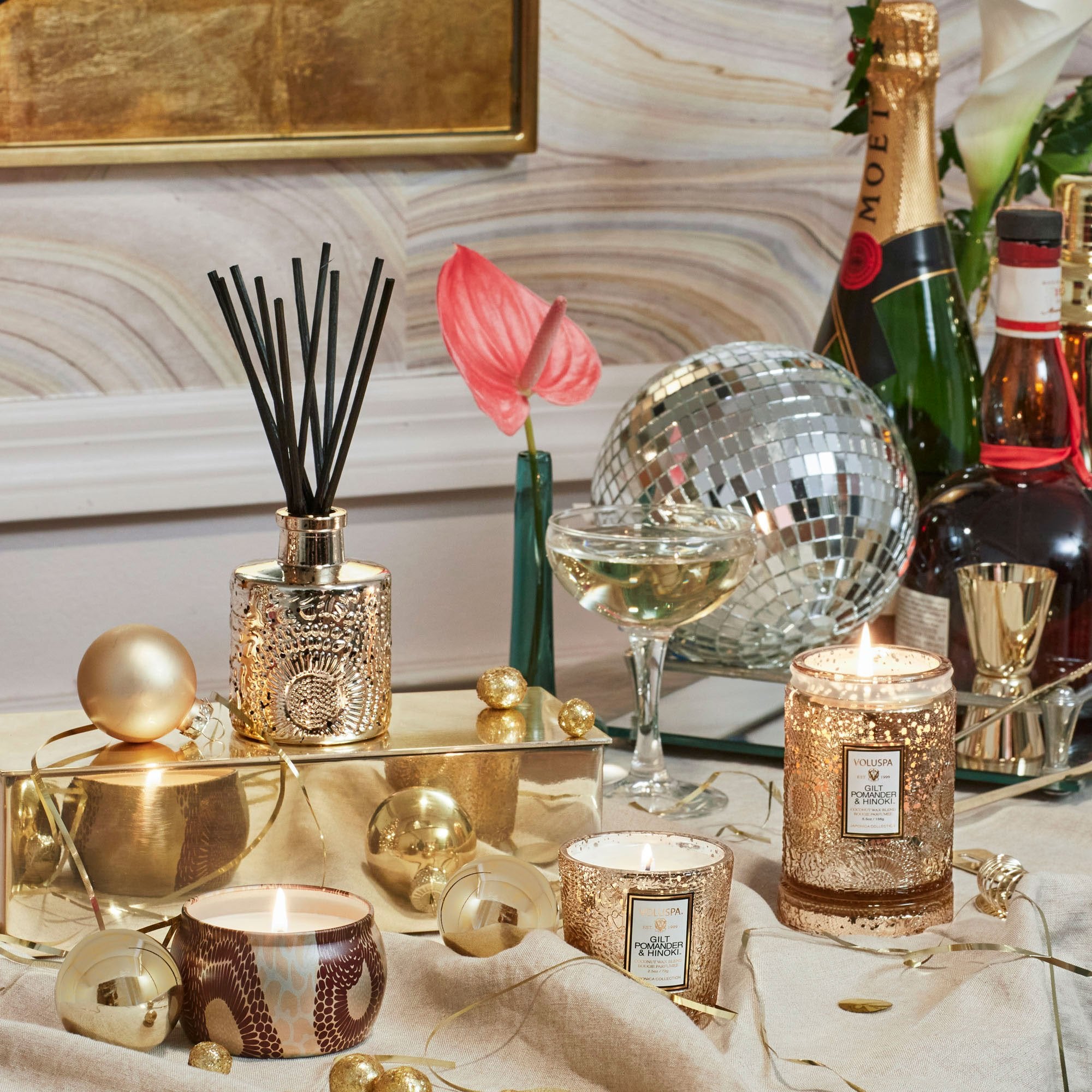 Gilt Pomander & Hinoki - Reed Diffuser - Image 2