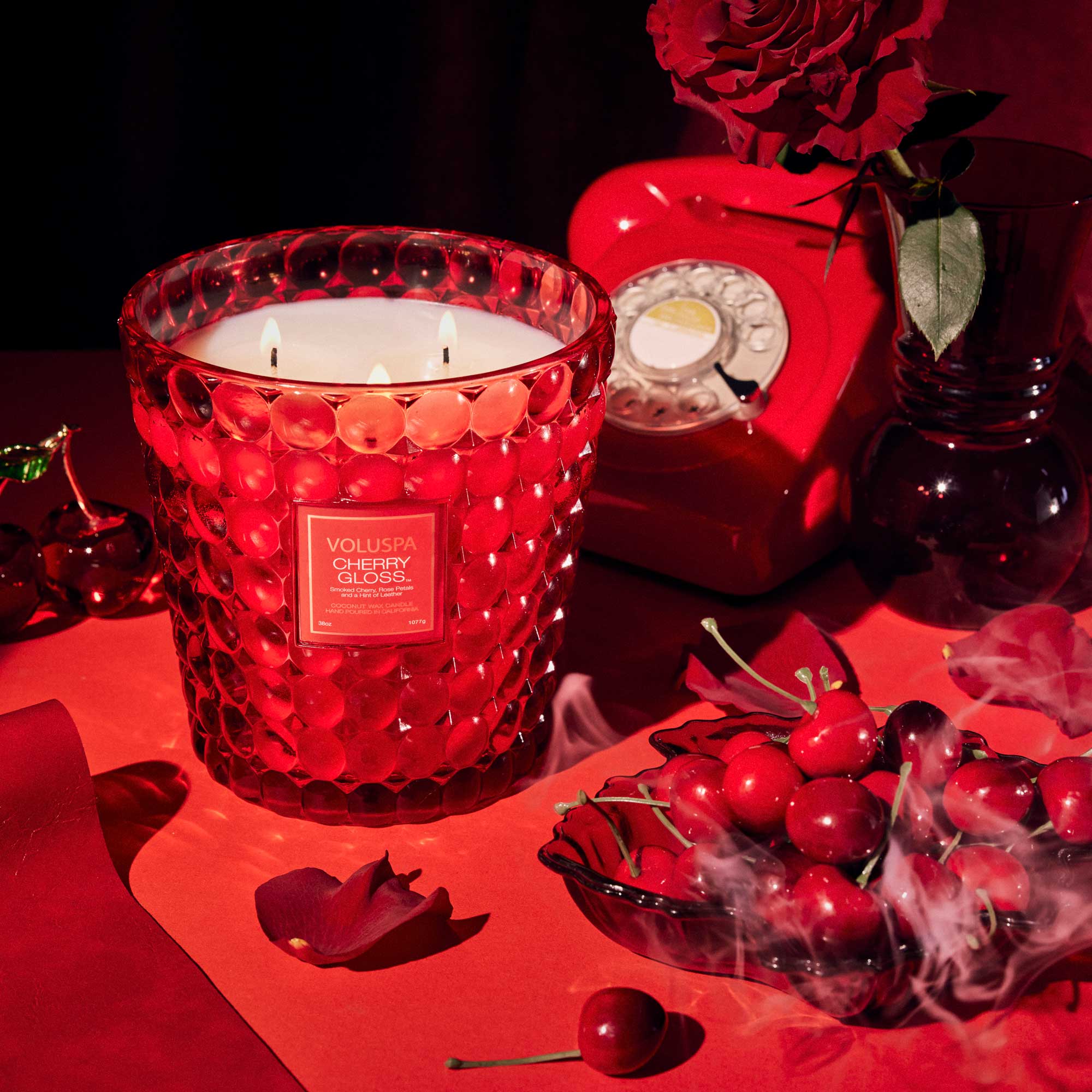 Cherry Gloss - 3 Wick Hearth Candle - Image 3