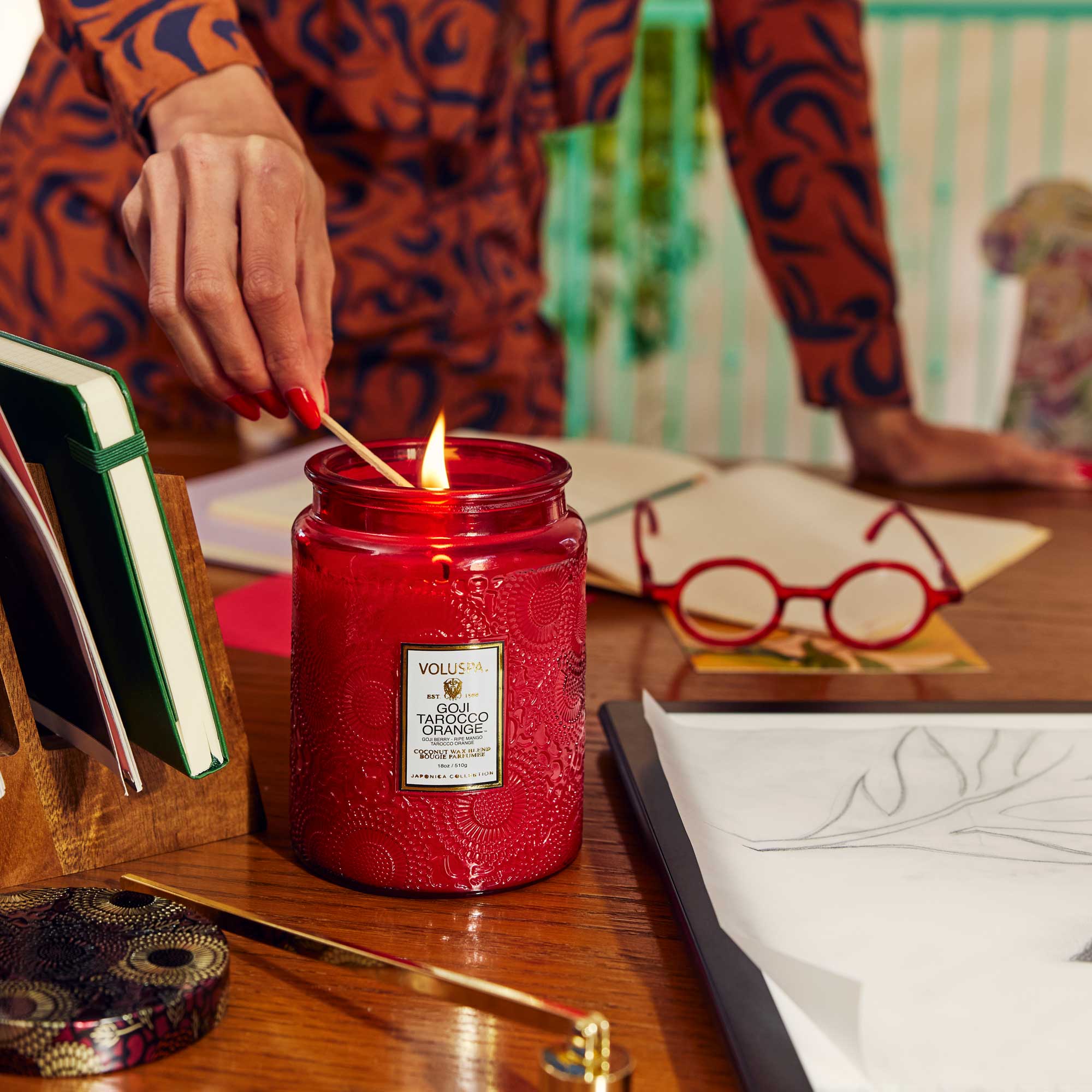 Goji Tarocco Orange - Large Jar Candle - Image 2